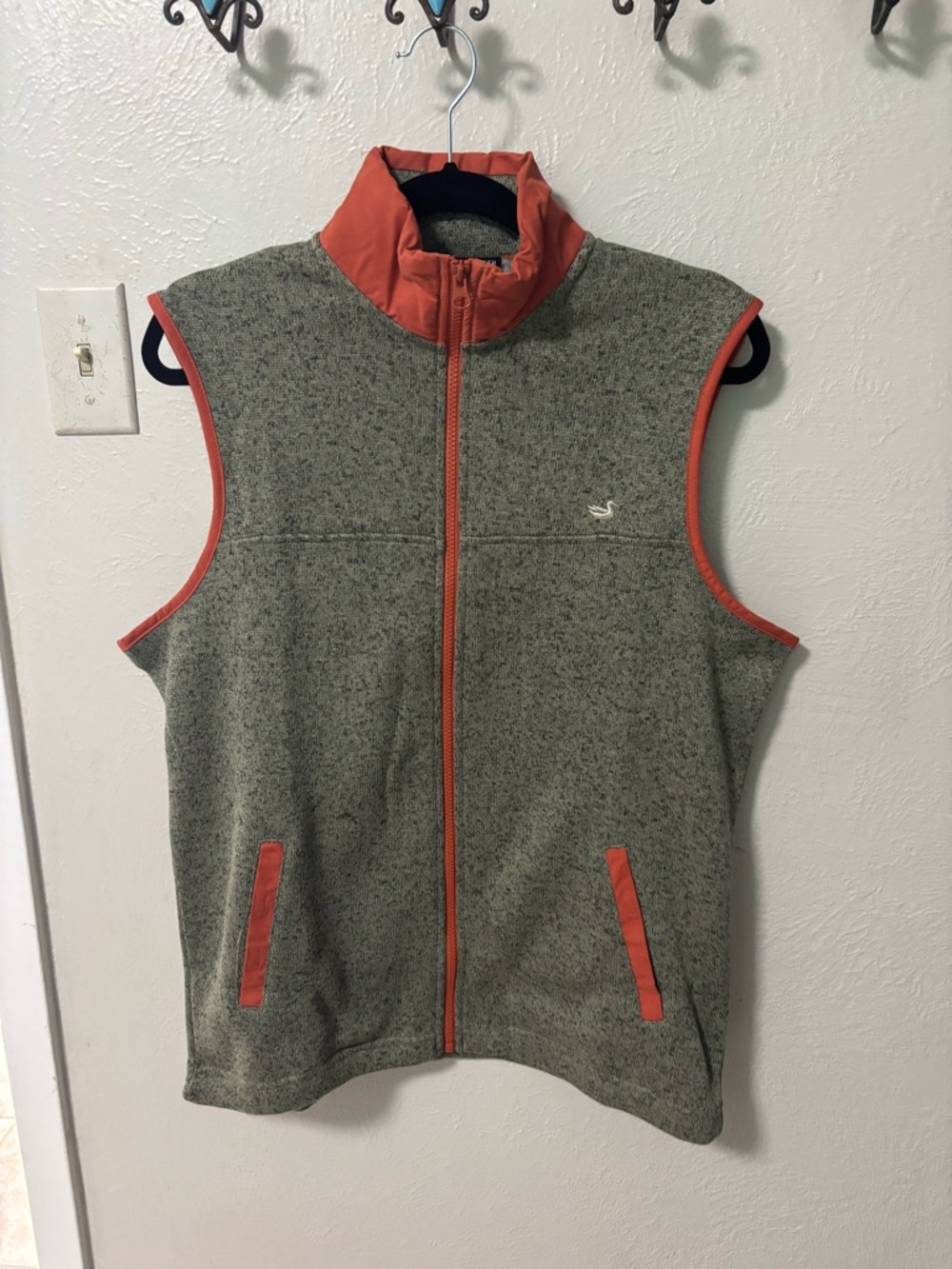 Southern Marsh Men’s S Fleece Vest with Orange Trim